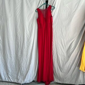 Bright red formal prom dress, size 7/8